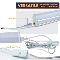 48 in. 50-Watt Equivalent T5 Integrated LED Silver Linkable Under Cabinet Light Adjustable CCT 2700K/4100K/5000K(4-Pack) by Newhouse Lighting 10 48 in. 50-Watt Equivalent T5 Integrated LED Silver Linkable Under Cabinet Light Adjustable CCT 2700K/4100K/5000K(4-Pack) by Newhouse Lighting -Heath Zenith Shop 2700 4100 5000k adjustable cct newhouse lighting under cabinet lights nht5 4ftcct 4 4f 1000