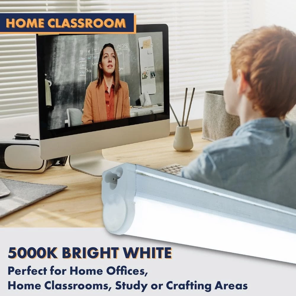 48 in. 50-Watt Equivalent T5 Integrated LED Silver Linkable Under Cabinet Light Adjustable CCT 2700K/4100K/5000K(4-Pack) by Newhouse Lighting 8 48 in. 50-Watt Equivalent T5 Integrated LED Silver Linkable Under Cabinet Light Adjustable CCT 2700K/4100K/5000K(4-Pack) by Newhouse Lighting - Image 7