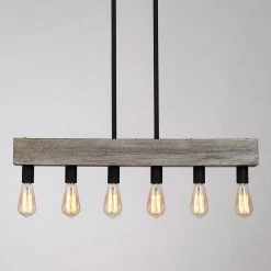 6-lights Antique Wooden Pendant by matrix decor 20 6-lights Antique Wooden Pendant by matrix decor -Heath Zenith Shop antique wooden finish matrix decor chandeliers md teh 1717 6bz 44 1000