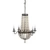 Chateau 6-Light White/Black Beaded Chandelier by 3R Studios