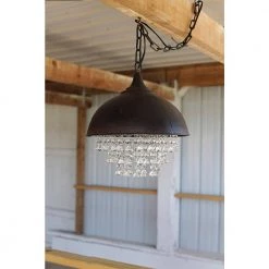 Collected Notions 1-Light Black/Crystal Pendant Chandelier by 3R Studios -Heath Zenith Shop black 3r studios chandeliers da2838 31 1000