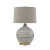 28.5 in. Black Striped Table Lamp with Grey Shade by 3R Studios 1 28.5 in. Black Striped Table Lamp with Grey Shade by 3R Studios -Heath Zenith Shop black 3r studios table lamps df0860 64 1000