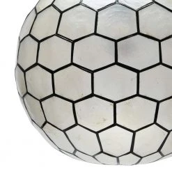 Capiz Honeycomb 14 in. Black Globe 1 Pendant Ceiling Light by 3R Studios -Heath Zenith Shop black and white 3r studios chandeliers ec0909 1f 1000