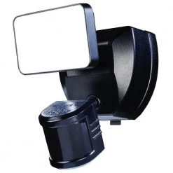 Hzconnect Smart Home Motion-Sensing Battery Powered LED Black Security Light by Heath Zenith