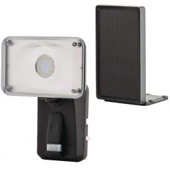 110-Degree Black Solar Powered Motion Activated Outdoor Integrated LED Flood Light by Heath Zenith