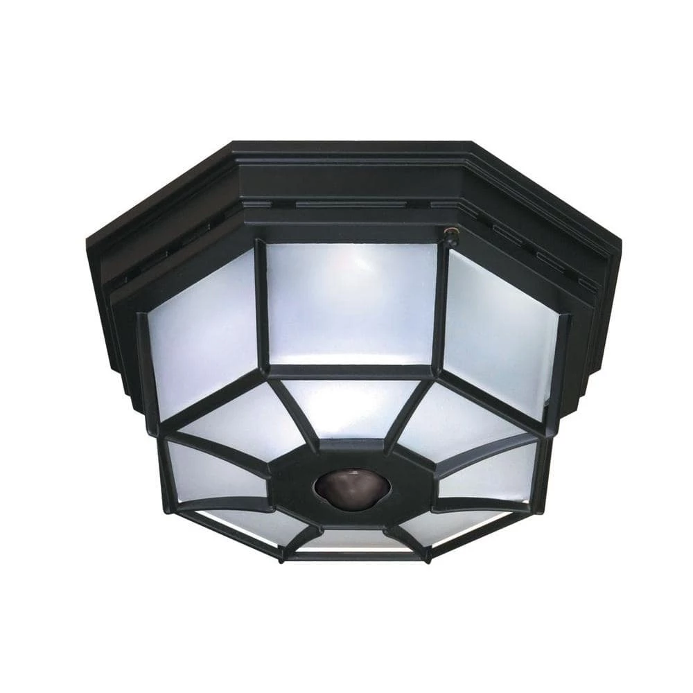 360° 4-Light Black Motion Activated Octagonal Ceiling Light by Heath Zenith 3 360° 4-Light Black Motion Activated Octagonal Ceiling Light by Heath Zenith
