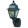 180 Degree Motion Activated Black Decorative Wall Lantern Sconce by Heath Zenith 1 180 Degree Motion Activated Black Decorative Wall Lantern Sconce by Heath Zenith -Heath Zenith Shop black heath zenith outdoor sconces hz 4395 bk 64 1000