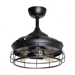 36 in. Indoor Black Retractable Ceiling Fan with Light and Remote Control by matrix decor -Heath Zenith Shop black matrix decor ceiling fans with lights md f3504a110v 1f 1000