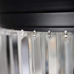 42 in. Black Crystal Retractable Ceiling Fan with Light Kit and Remote Control by matrix decor -Heath Zenith Shop black matrix decor ceiling fans with lights md f4710110v 1d 1000