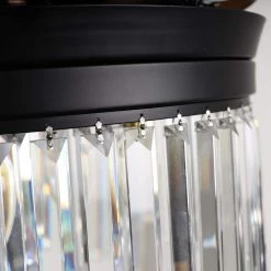 42 in. Black Crystal Retractable Ceiling Fan with Light Kit and Remote Control by matrix decor -Heath Zenith Shop black matrix decor ceiling fans with lights md f4710110v 76 1000