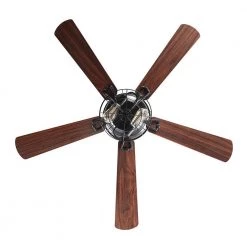48 in. Indoor Black Flush Mounted Ceiling Fan with Light and Remote Control by matrix decor -Heath Zenith Shop black matrix decor ceiling fans with lights md f6233110v fa 1000