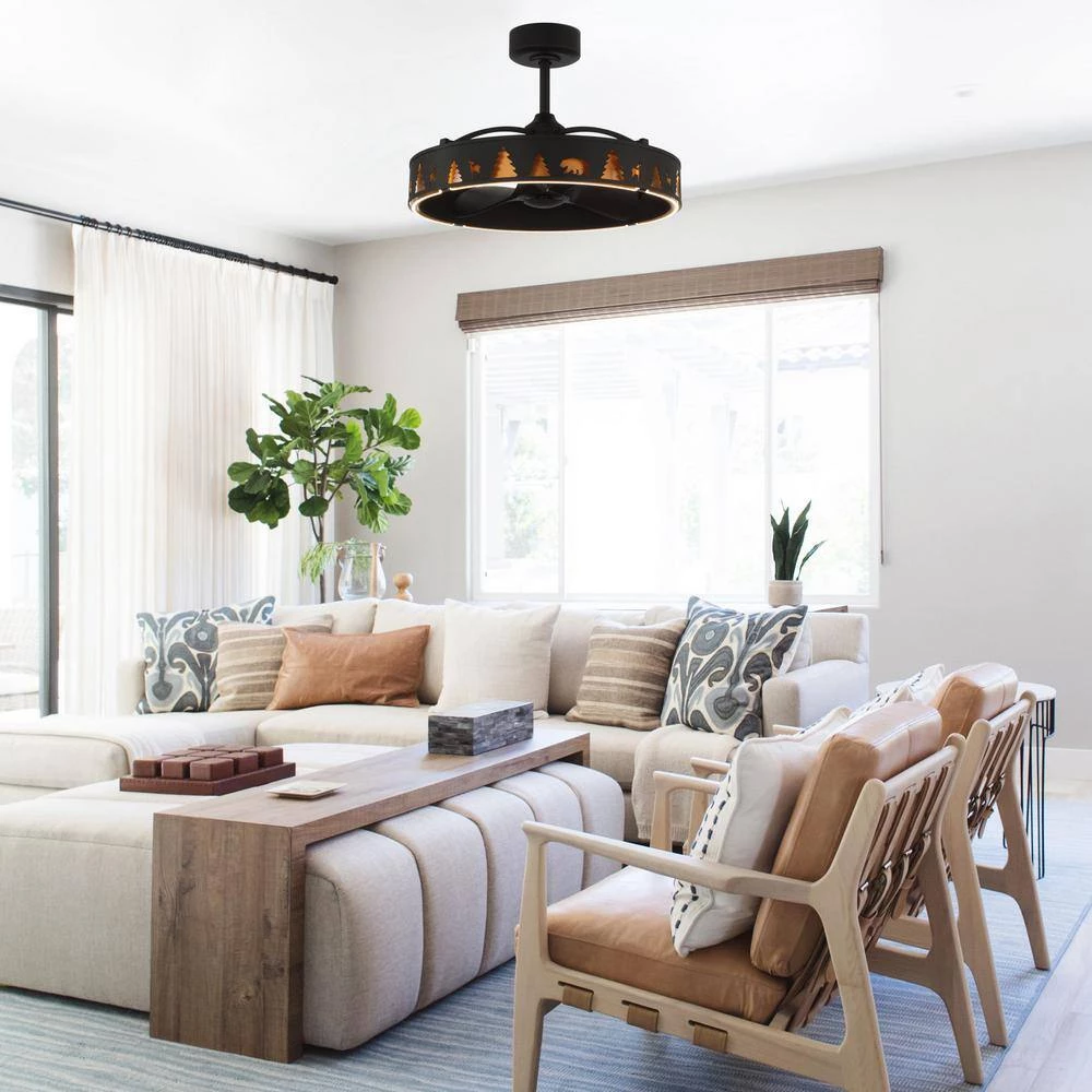 27.2 in Indoor Matte Black Ceiling Fan with lntegrated LED and Remote Control by matrix decor 13 27.2 in Indoor Matte Black Ceiling Fan with lntegrated LED and Remote Control by matrix decor - Image 11