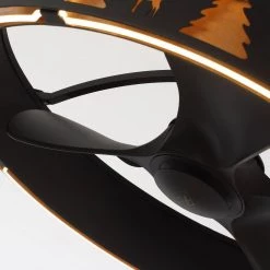 27.2 in Indoor Matte Black Ceiling Fan with lntegrated LED and Remote Control by matrix decor 22 27.2 in Indoor Matte Black Ceiling Fan with lntegrated LED and Remote Control by matrix decor -Heath Zenith Shop black matrix decor ceiling fans with lights md f8216110v 76 1000