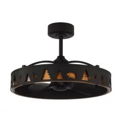 27.2 in Indoor Matte Black Ceiling Fan with lntegrated LED and Remote Control by matrix decor 17 27.2 in Indoor Matte Black Ceiling Fan with lntegrated LED and Remote Control by matrix decor -Heath Zenith Shop black matrix decor ceiling fans with lights md f8216110v c3 1000