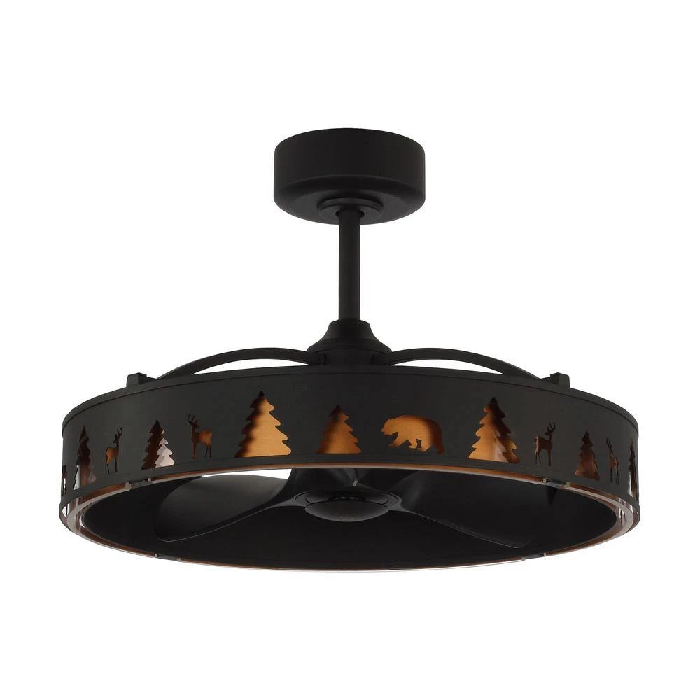 27.2 in Indoor Matte Black Ceiling Fan with lntegrated LED and Remote Control by matrix decor 7 27.2 in Indoor Matte Black Ceiling Fan with lntegrated LED and Remote Control by matrix decor - Image 5