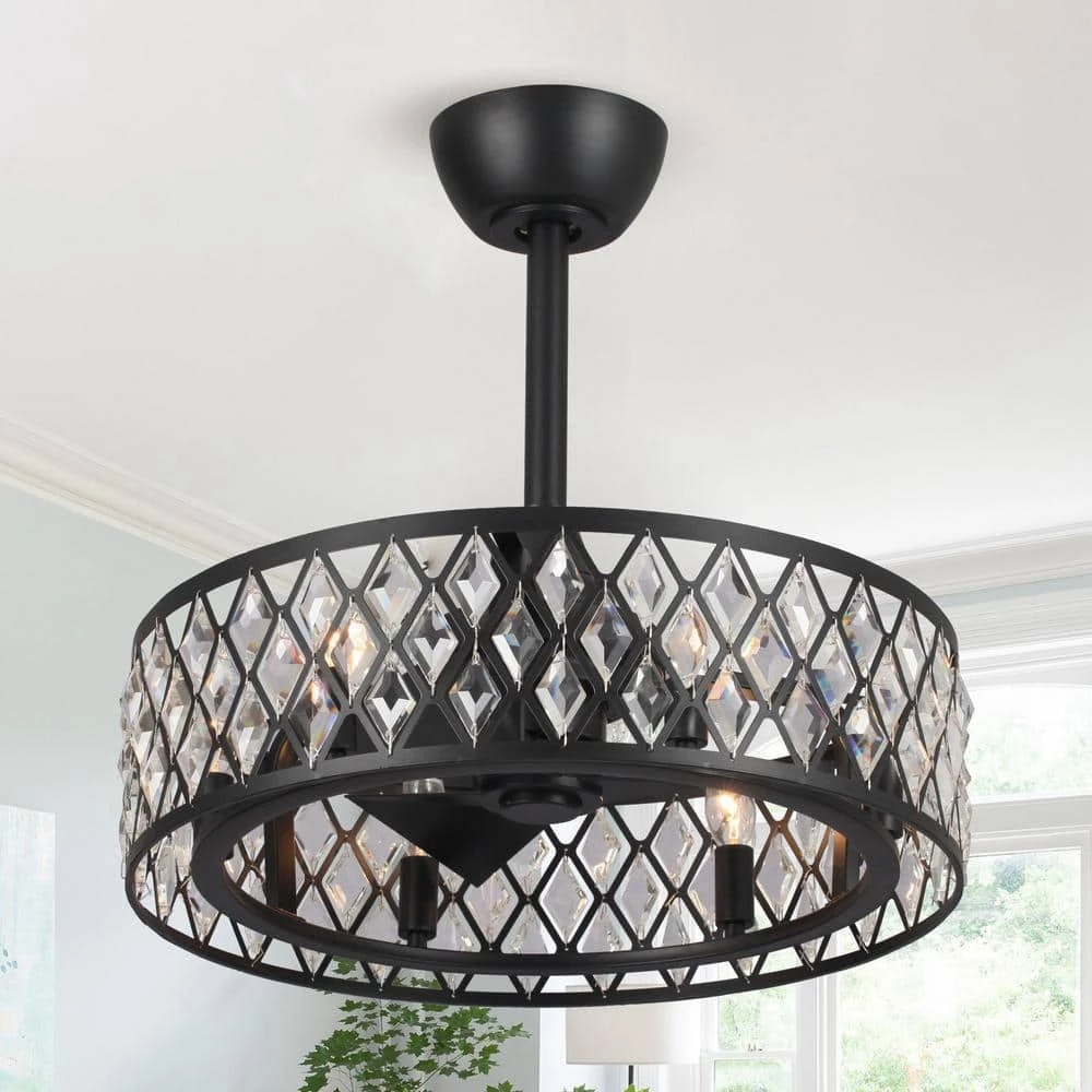 20 in. Indoor Black Ceiling Fan with Light and Remote Control by matrix decor 8 20 in. Indoor Black Ceiling Fan with Light and Remote Control by matrix decor - Image 6