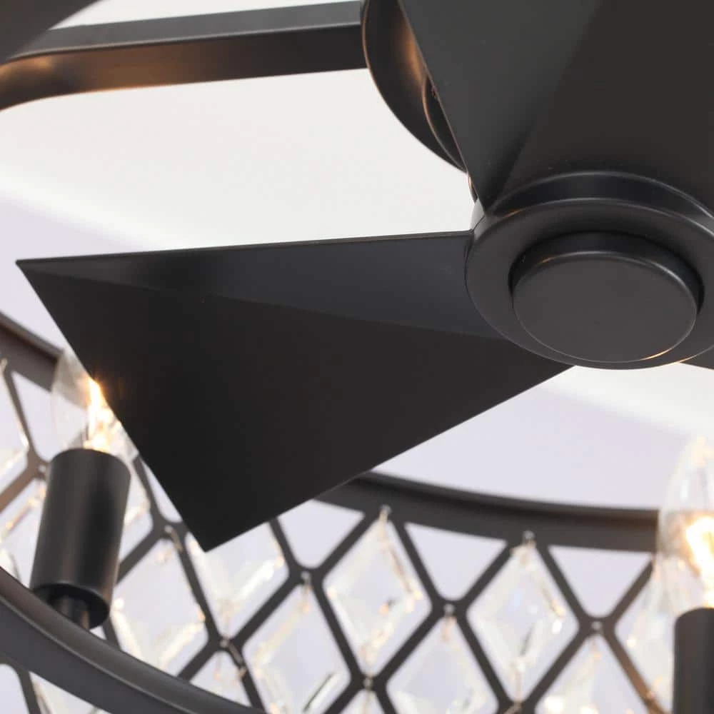 20 in. Indoor Black Ceiling Fan with Light and Remote Control by matrix decor 6 20 in. Indoor Black Ceiling Fan with Light and Remote Control by matrix decor - Image 4