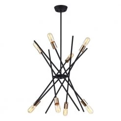 8-Light Black Sputnik Chandelier Ceiling Light by matrix decor -Heath Zenith Shop black matrix decor chandeliers mdbbmd3300 1f 1000