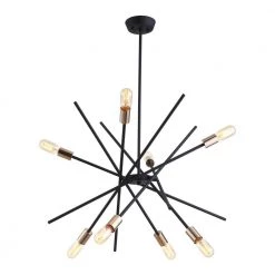 8-Light Black Sputnik Chandelier Ceiling Light by matrix decor