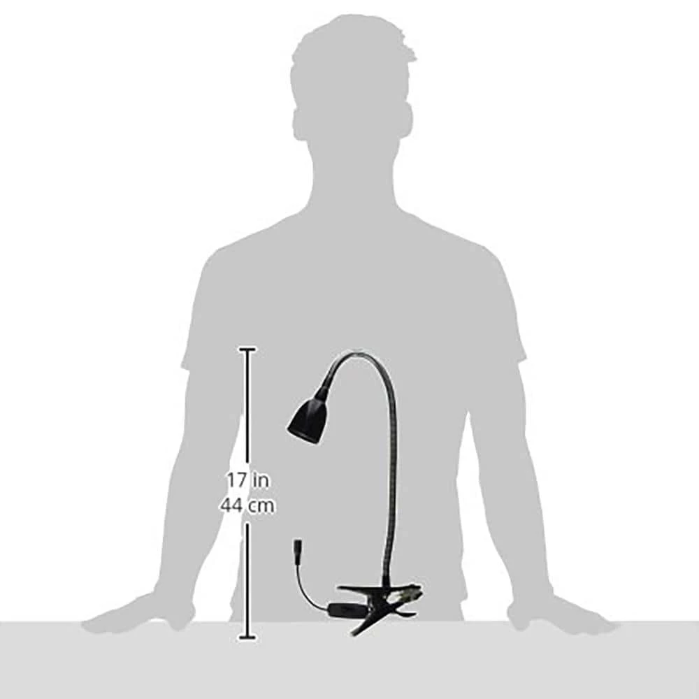 22 in. Black LED Clamp Desk Lamp Light, Clip on Light/Clamp Lamp for Desk, Bed, Office, and Dorm Room by Newhouse Lighting 9 22 in. Black LED Clamp Desk Lamp Light, Clip on Light/Clamp Lamp for Desk, Bed, Office, and Dorm Room by Newhouse Lighting - Image 7