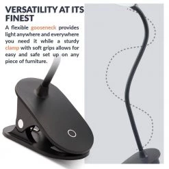 17 .91 in. Black LED Clamp Light with USB-C Charging Port by Newhouse Lighting 16 17 .91 in. Black LED Clamp Light with USB-C Charging Port by Newhouse Lighting -Heath Zenith Shop black newhouse lighting desk lamps nhclp usbc bk 1f 1000