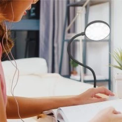 17 .91 in. Black LED Clamp Light with USB-C Charging Port by Newhouse Lighting 21 17 .91 in. Black LED Clamp Light with USB-C Charging Port by Newhouse Lighting -Heath Zenith Shop black newhouse lighting desk lamps nhclp usbc bk 31 1000