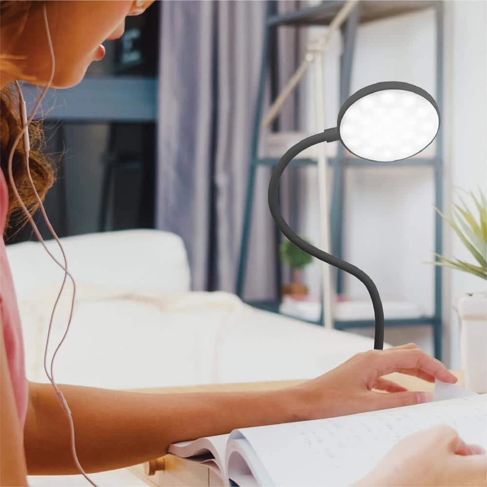 17 .91 in. Black LED Clamp Light with USB-C Charging Port by Newhouse Lighting 12 17 .91 in. Black LED Clamp Light with USB-C Charging Port by Newhouse Lighting - Image 10