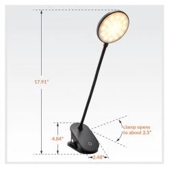 17 .91 in. Black LED Clamp Light with USB-C Charging Port by Newhouse Lighting 19 17 .91 in. Black LED Clamp Light with USB-C Charging Port by Newhouse Lighting -Heath Zenith Shop black newhouse lighting desk lamps nhclp usbc bk 76 1000