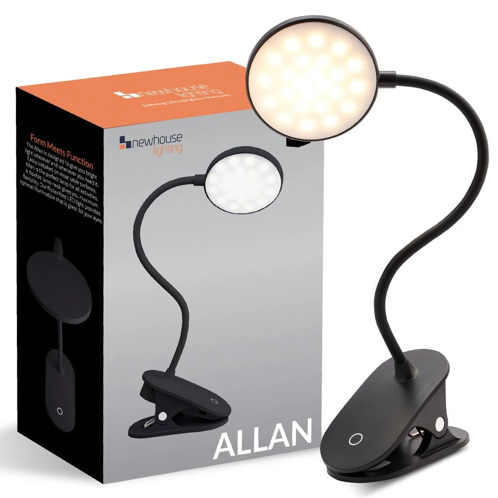 17 .91 in. Black LED Clamp Light with USB-C Charging Port by Newhouse Lighting 11 17 .91 in. Black LED Clamp Light with USB-C Charging Port by Newhouse Lighting - Image 9