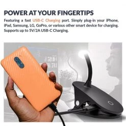 17 .91 in. Black LED Clamp Light with USB-C Charging Port by Newhouse Lighting 18 17 .91 in. Black LED Clamp Light with USB-C Charging Port by Newhouse Lighting -Heath Zenith Shop black newhouse lighting desk lamps nhclp usbc bk fa 1000