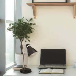 13 in. Black Classic Desk Lamp with LED Light Bulb Included by Newhouse Lighting 11 13 in. Black Classic Desk Lamp with LED Light Bulb Included by Newhouse Lighting -Heath Zenith Shop black newhouse lighting desk lamps nhdk ox bk 1f 1000