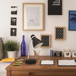 13 in. Black Classic Desk Lamp with LED Light Bulb Included by Newhouse Lighting 12 13 in. Black Classic Desk Lamp with LED Light Bulb Included by Newhouse Lighting -Heath Zenith Shop black newhouse lighting desk lamps nhdk ox bk 44 1000