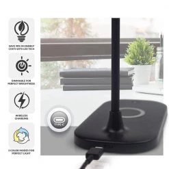 Zlata 12 in. Black Gooseneck Desk Lamp, Integrated LED Dimmable Reading Light for Home Nightstand with USB Charger by Newhouse Lighting 16 Zlata 12 in. Black Gooseneck Desk Lamp, Integrated LED Dimmable Reading Light for Home Nightstand with USB Charger by Newhouse Lighting -Heath Zenith Shop black newhouse lighting desk lamps nhdk zl bk 66 1000