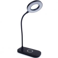 Zlata 12 in. Black Gooseneck Desk Lamp, Integrated LED Dimmable Reading Light for Home Nightstand with USB Charger by Newhouse Lighting 18 Zlata 12 in. Black Gooseneck Desk Lamp, Integrated LED Dimmable Reading Light for Home Nightstand with USB Charger by Newhouse Lighting -Heath Zenith Shop black newhouse lighting desk lamps nhdk zl bk c3 1000