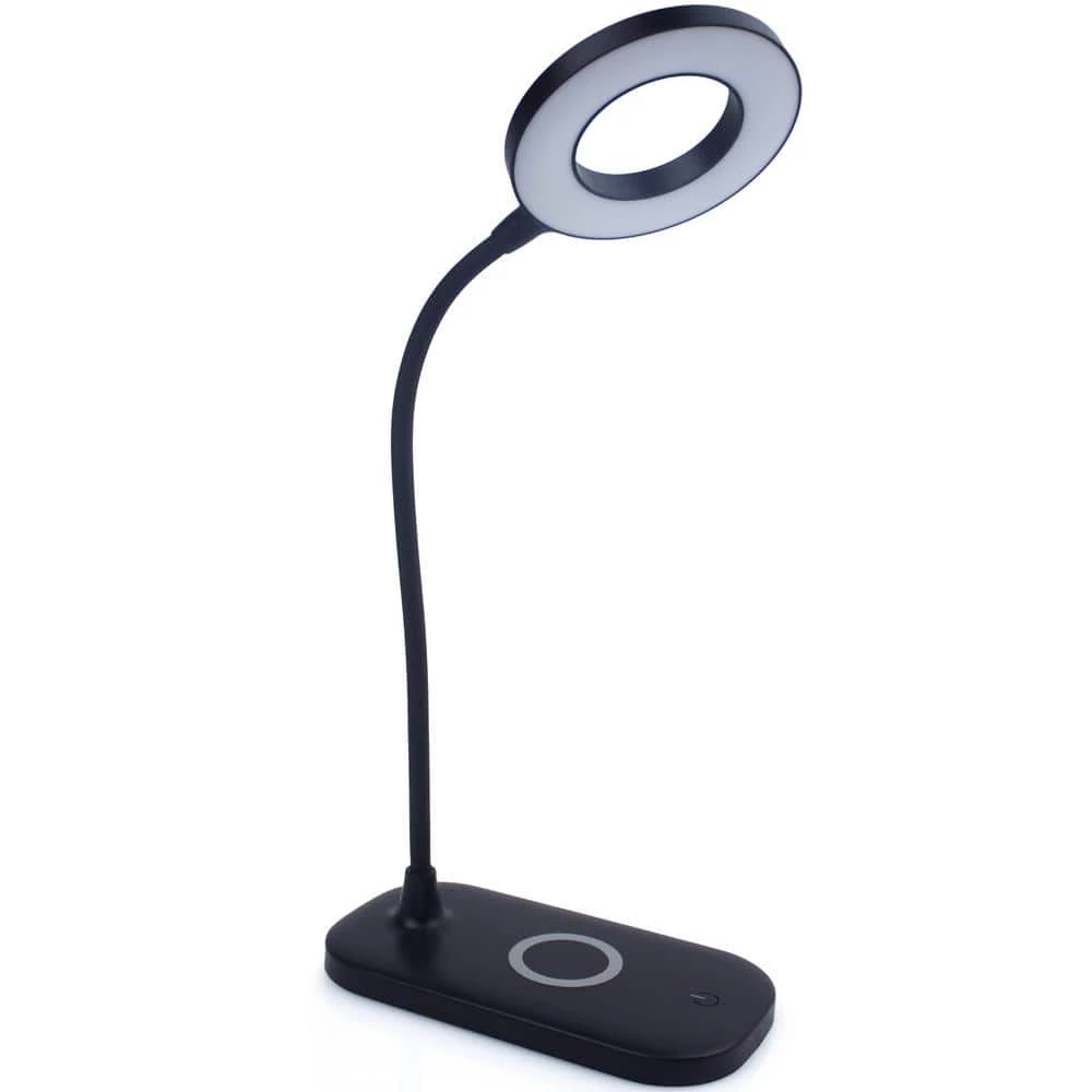 Zlata 12 in. Black Gooseneck Desk Lamp, Integrated LED Dimmable Reading Light for Home Nightstand with USB Charger by Newhouse Lighting 10 Zlata 12 in. Black Gooseneck Desk Lamp, Integrated LED Dimmable Reading Light for Home Nightstand with USB Charger by Newhouse Lighting - Image 8