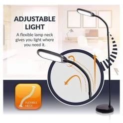 12- Watt Full Spectrum LED Floor Lamp, Black by Newhouse Lighting -Heath Zenith Shop black newhouse lighting floor lamps nhfl ap bk 1f 1000