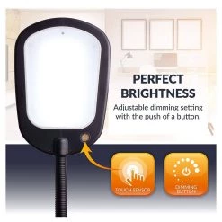 12- Watt Full Spectrum LED Floor Lamp, Black by Newhouse Lighting -Heath Zenith Shop black newhouse lighting floor lamps nhfl ap bk fa 1000