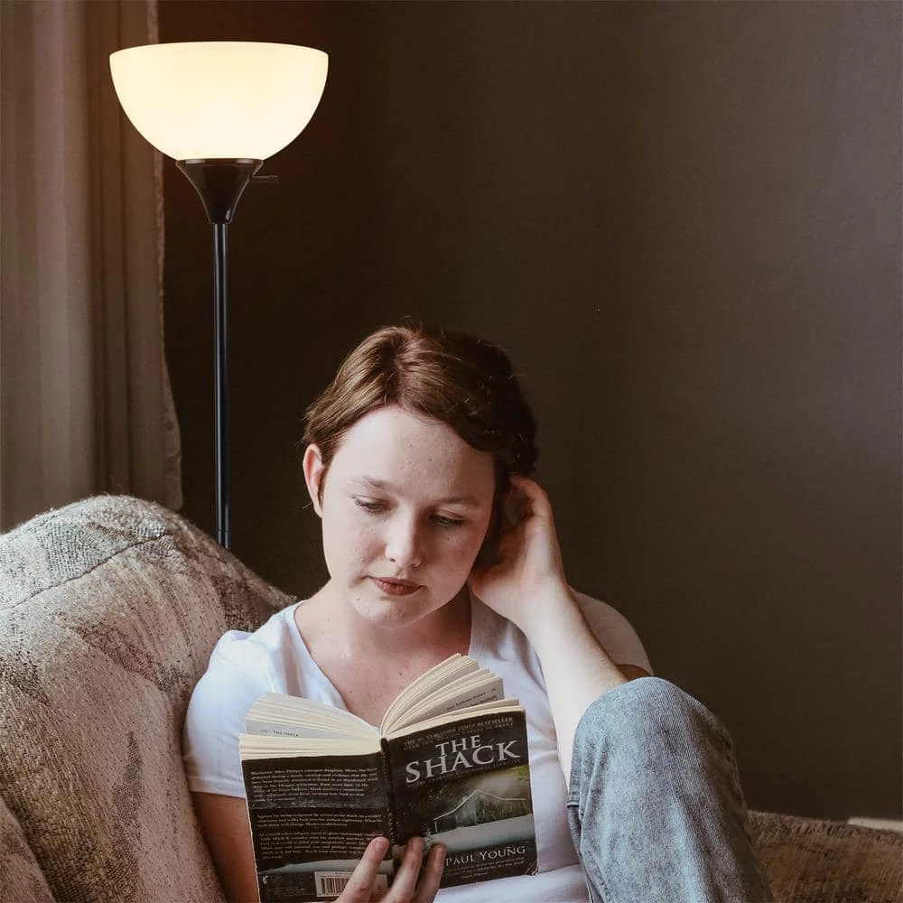 71 in. Torchiere Charles Standing Floor Lamp, LED Torch Uplighting for Bedroom/Living Room, Black by Newhouse Lighting 13 71 in. Torchiere Charles Standing Floor Lamp, LED Torch Uplighting for Bedroom/Living Room, Black by Newhouse Lighting - Image 12