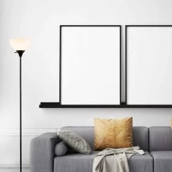 71 in. Torchiere Charles Standing Floor Lamp, LED Torch Uplighting for Bedroom/Living Room, Black by Newhouse Lighting 21 71 in. Torchiere Charles Standing Floor Lamp, LED Torch Uplighting for Bedroom/Living Room, Black by Newhouse Lighting -Heath Zenith Shop black newhouse lighting floor lamps nhfl ch bk 4f 1000