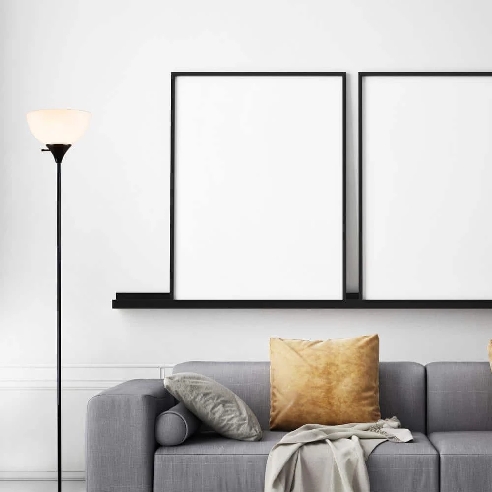 71 in. Torchiere Charles Standing Floor Lamp, LED Torch Uplighting for Bedroom/Living Room, Black by Newhouse Lighting 10 71 in. Torchiere Charles Standing Floor Lamp, LED Torch Uplighting for Bedroom/Living Room, Black by Newhouse Lighting - Image 9