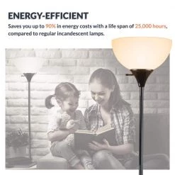 71 in. Torchiere Charles Standing Floor Lamp, LED Torch Uplighting for Bedroom/Living Room, Black by Newhouse Lighting 19 71 in. Torchiere Charles Standing Floor Lamp, LED Torch Uplighting for Bedroom/Living Room, Black by Newhouse Lighting -Heath Zenith Shop black newhouse lighting floor lamps nhfl ch bk 77 1000