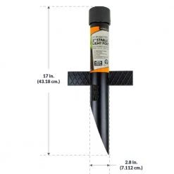 2.5-Inch Outdoor Lighting Mounting Post with Cap and Stabilizing Wings for Landscape Lighting and Flood Lights, Black by Newhouse Lighting 11 2.5-Inch Outdoor Lighting Mounting Post with Cap and Stabilizing Wings for Landscape Lighting and Flood Lights, Black by Newhouse Lighting -Heath Zenith Shop black newhouse lighting outdoor lighting accessories mpost17 c3 1000