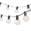 Indoor/Outdoor 50 ft. Plug-in Globe Bulb Weatherproof Party String Lights, 50 Sockets, 55 G40 Bulbs Included (5 Free) by Newhouse Lighting -Heath Zenith Shop black newhouse lighting string lights pstringinc50 64 1000