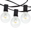 Outdoor 17 ft. Plug-in Globe Bulb LED Party String Lights for Patio with 11 G40 LED Bulbs Included, 100 Lumen Per Bulb by Newhouse Lighting -Heath Zenith Shop black newhouse lighting string lights pstringled11 64 1000