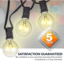 Outdoor 17 ft. Plug-in Globe Bulb LED Party String Lights for Patio with 11 G40 LED Bulbs Included, 100 Lumen Per Bulb by Newhouse Lighting -Heath Zenith Shop black newhouse lighting string lights pstringled11 76 1000