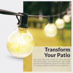 Outdoor/Indoor 25 ft. 25 Plug-In Globe Bulb String Lights with 27 Socket Big LED G50 Bulbs (2 Free Large Bulbs Included) by Newhouse Lighting -Heath Zenith Shop black newhouse lighting string lights pstringled25g50 44 1000