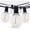 Outdoor/Indoor 25 ft. 25 Plug-In Globe Bulb String Lights with 27 Socket Big LED G50 Bulbs (2 Free Large Bulbs Included) by Newhouse Lighting -Heath Zenith Shop black newhouse lighting string lights pstringled25g50 64 1000