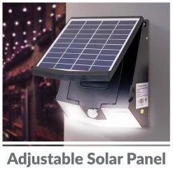 50-Watt Equivalent Integrated LED Black Motion Sensing Outdoor Solar Wall Pack Light, 700 Lumens, 4000K, 50 LEDs by Newhouse Lighting -Heath Zenith Shop black newhouse lighting wall pack lights 7wsolarpk 44 1000