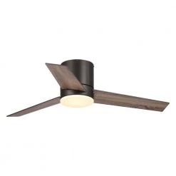 48 in. Changing Integrated LED Indoor Bronze Ceiling Fan with Light Kit and Remote Control by matrix decor