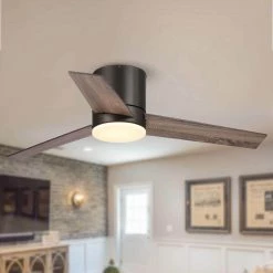 48 in. Changing Integrated LED Indoor Bronze Ceiling Fan with Light Kit and Remote Control by matrix decor -Heath Zenith Shop bronze matrix decor ceiling fans with lights mdf6298110v c3 1000